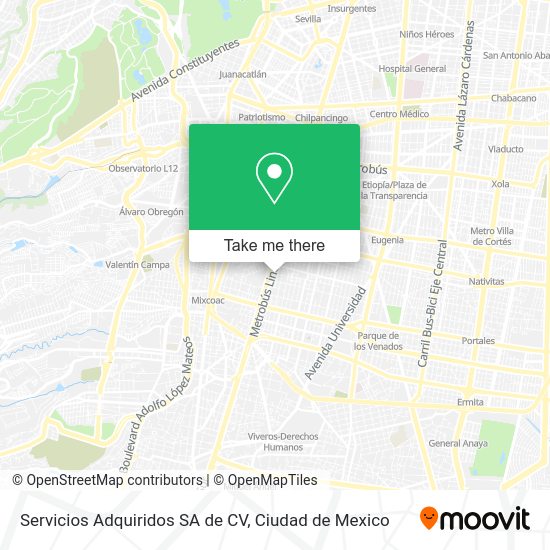 Servicios Adquiridos SA de CV map
