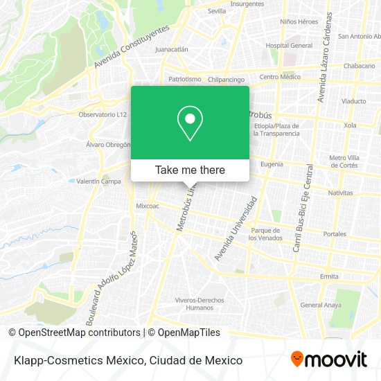 Klapp-Cosmetics México map