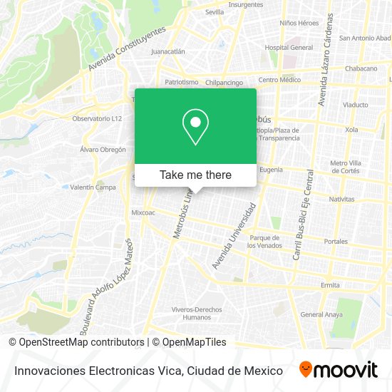 Innovaciones Electronicas Vica map