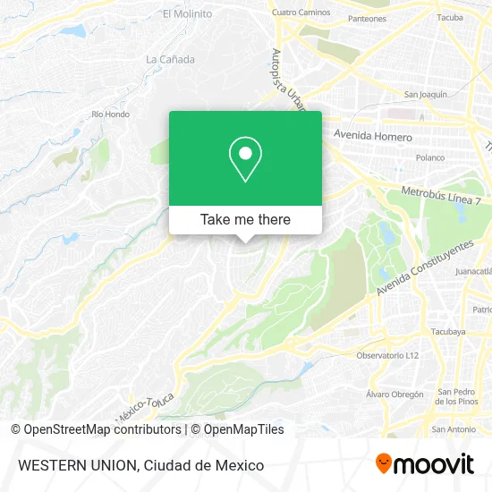 WESTERN UNION map