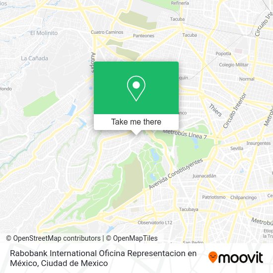 Rabobank International Oficina Representacion en México map