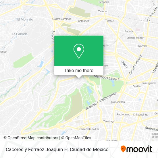Cáceres y Ferraez Joaquin H map