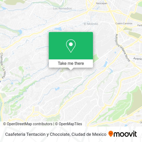 Caafeteria Tentación y Chocolate map