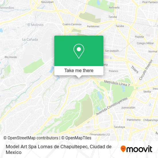 Model Art Spa Lomas de Chapultepec map