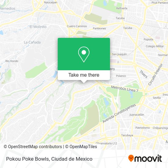 Mapa de Pokou Poke Bowls