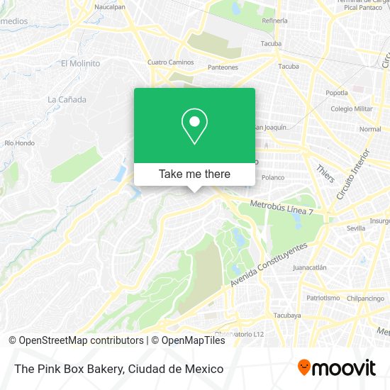The Pink Box Bakery map