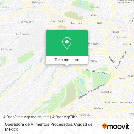 Mapa de Operadora de Alimentos Procesados