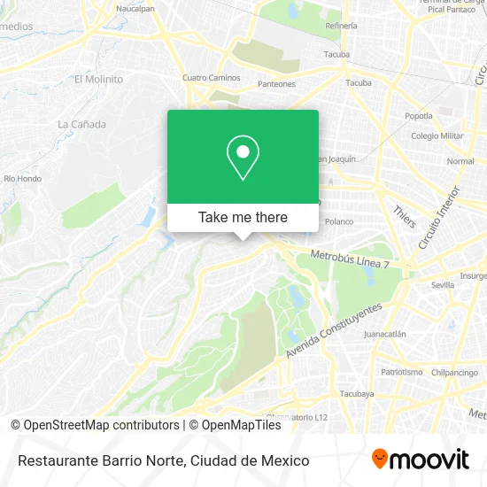 Mapa de Restaurante Barrio Norte