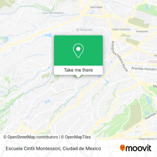 Escuela Cintli Montessori map
