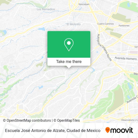 Escuela José Antonio de Alzate map