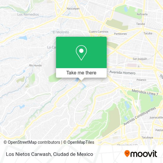 Los Nietos Carwash map