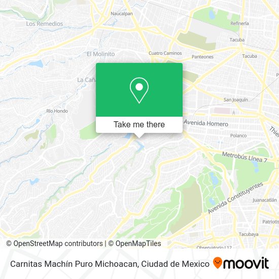 Carnitas Machín Puro Michoacan map