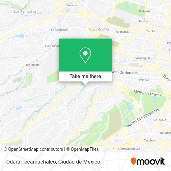 Mapa de Odara Tecamachalco