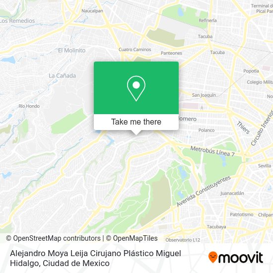 Alejandro Moya Leija Cirujano Plástico Miguel Hidalgo map