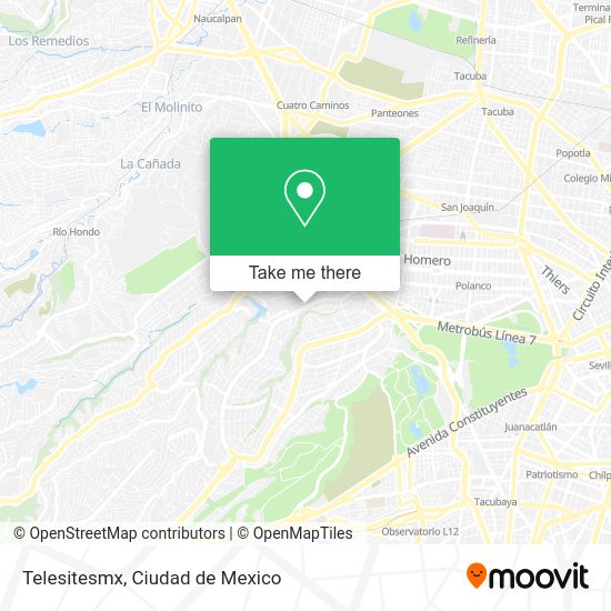 Mapa de Telesitesmx