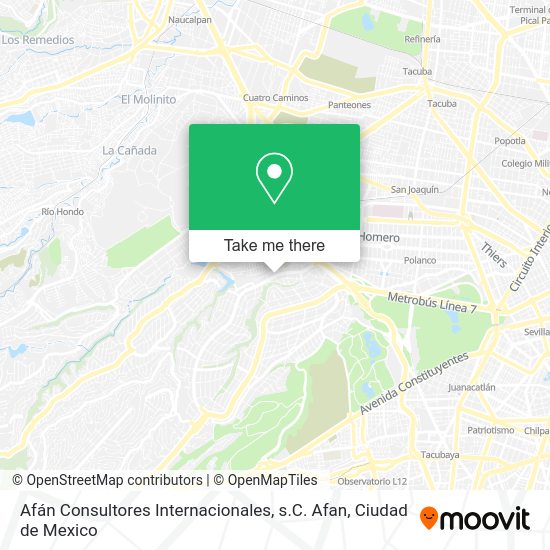 Afán Consultores Internacionales, s.C. Afan map