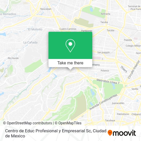 Centro de Educ Profesional y Empresarial Sc map