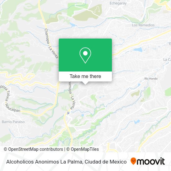 Mapa de Alcoholicos Anonimos La Palma