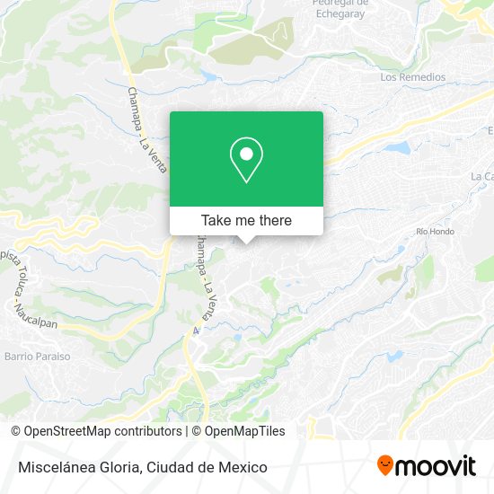 Mapa de Miscelánea Gloria