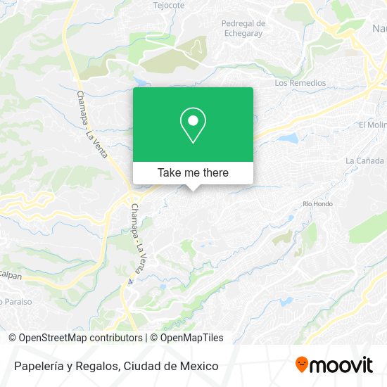 Papelería y Regalos map