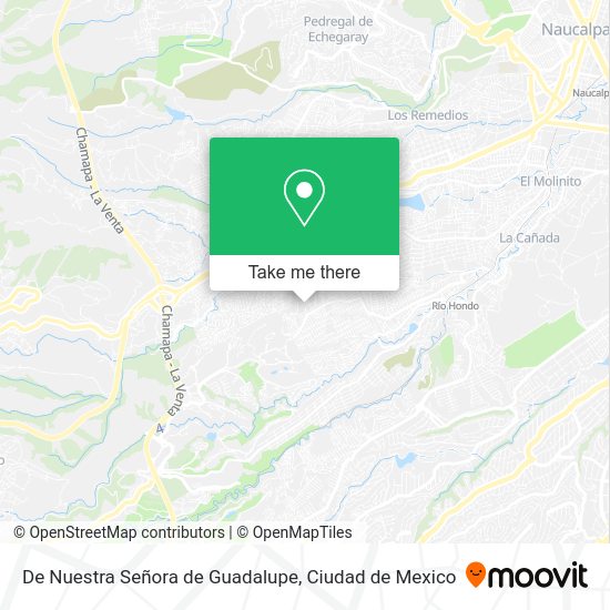 De Nuestra Señora de Guadalupe map