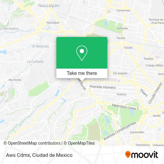 Mapa de Aws Cdmx