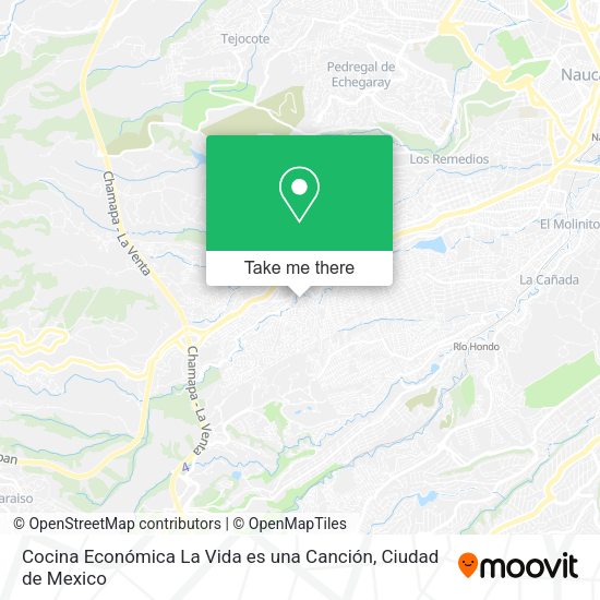 Mapa de Cocina Económica La Vida es una Canción