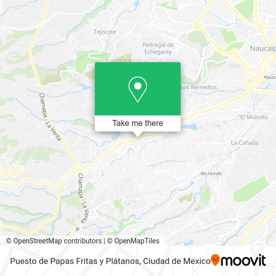 Mapa de Puesto de Papas Fritas y Plátanos