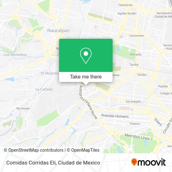 Comidas Corridas Eli map