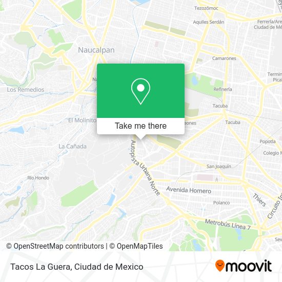 Mapa de Tacos La Guera