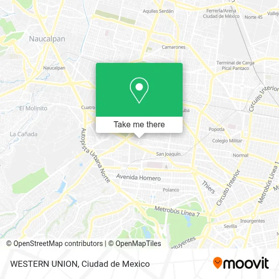 WESTERN UNION map