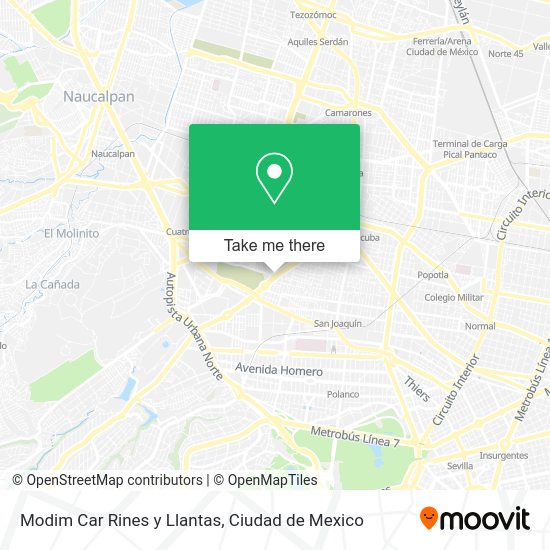 Modim Car Rines y Llantas map