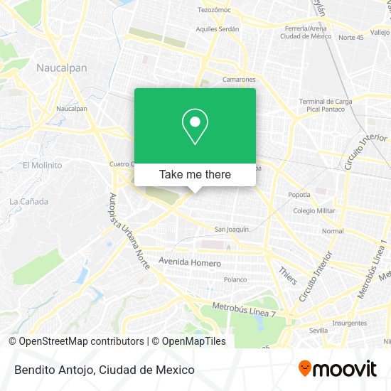 Mapa de Bendito Antojo