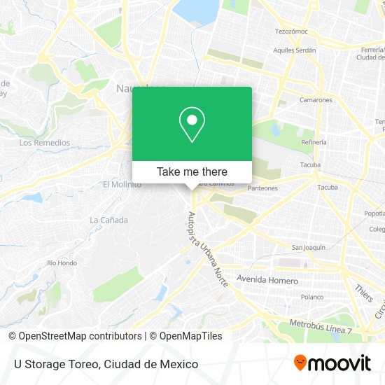 Mapa de U Storage Toreo