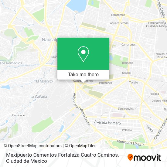Mexipuerto Cementos Fortaleza Cuatro Caminos map
