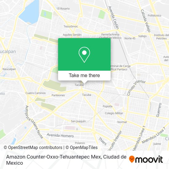 Amazon Counter-Oxxo-Tehuantepec Mex map