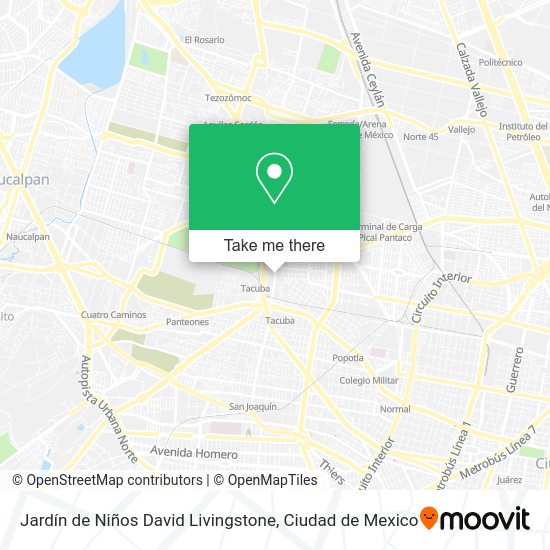 Jardín de Niños David Livingstone map