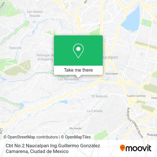Cbt No.2 Naucalpan Ing.Guillermo González Camarena map