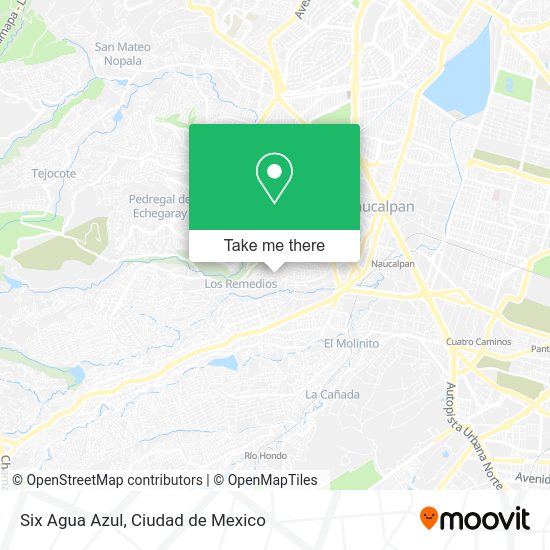 Mapa de Six Agua Azul