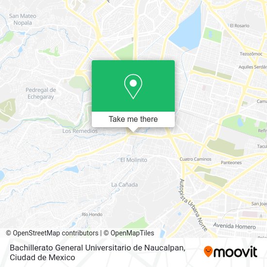 Bachillerato General Universitario de Naucalpan map