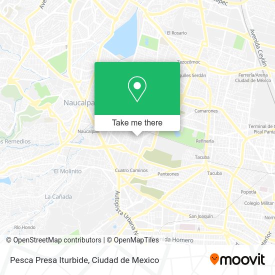 Pesca Presa Iturbide map