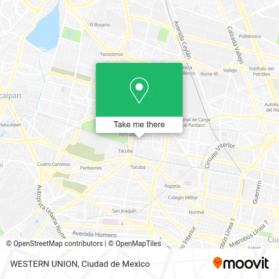 WESTERN UNION map