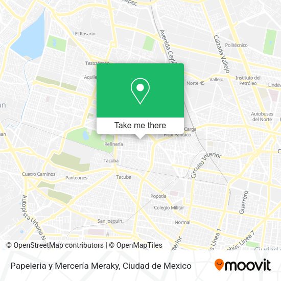 Mapa de Papeleria y Mercería Meraky