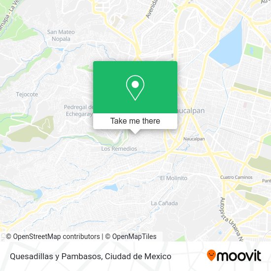 Mapa de Quesadillas y Pambasos