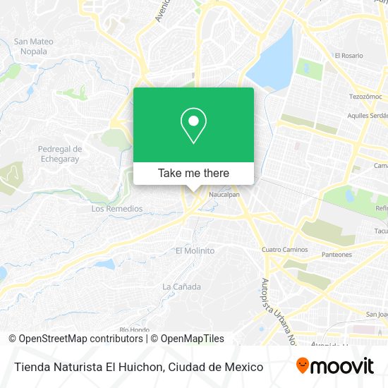 Mapa de Tienda Naturista El Huichon