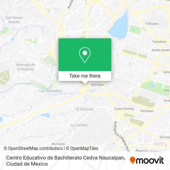 Centro Educativo de Bachillerato Cedva Naucalpan map