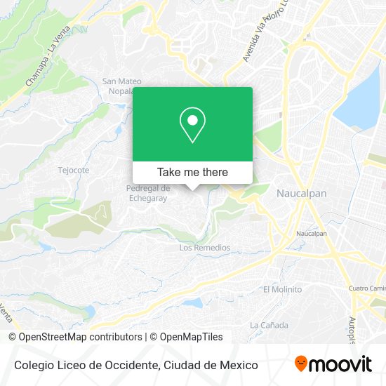 Mapa de Colegio Liceo de Occidente
