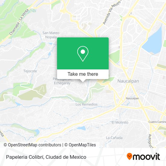 Mapa de Papeleria Colibrí