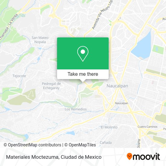 Materiales Moctezuma map