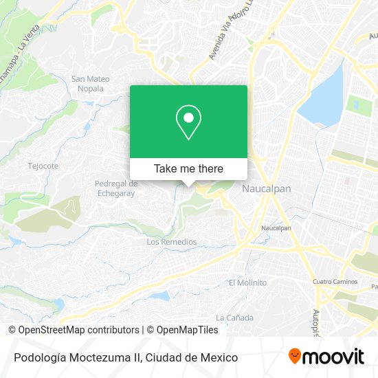 Podología Moctezuma II map